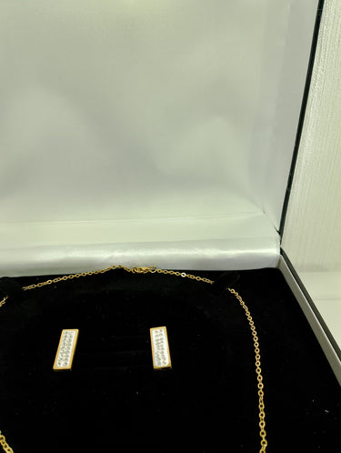 Chic Stainless Shine: Crafted in Stainless Steel with 18K Gold